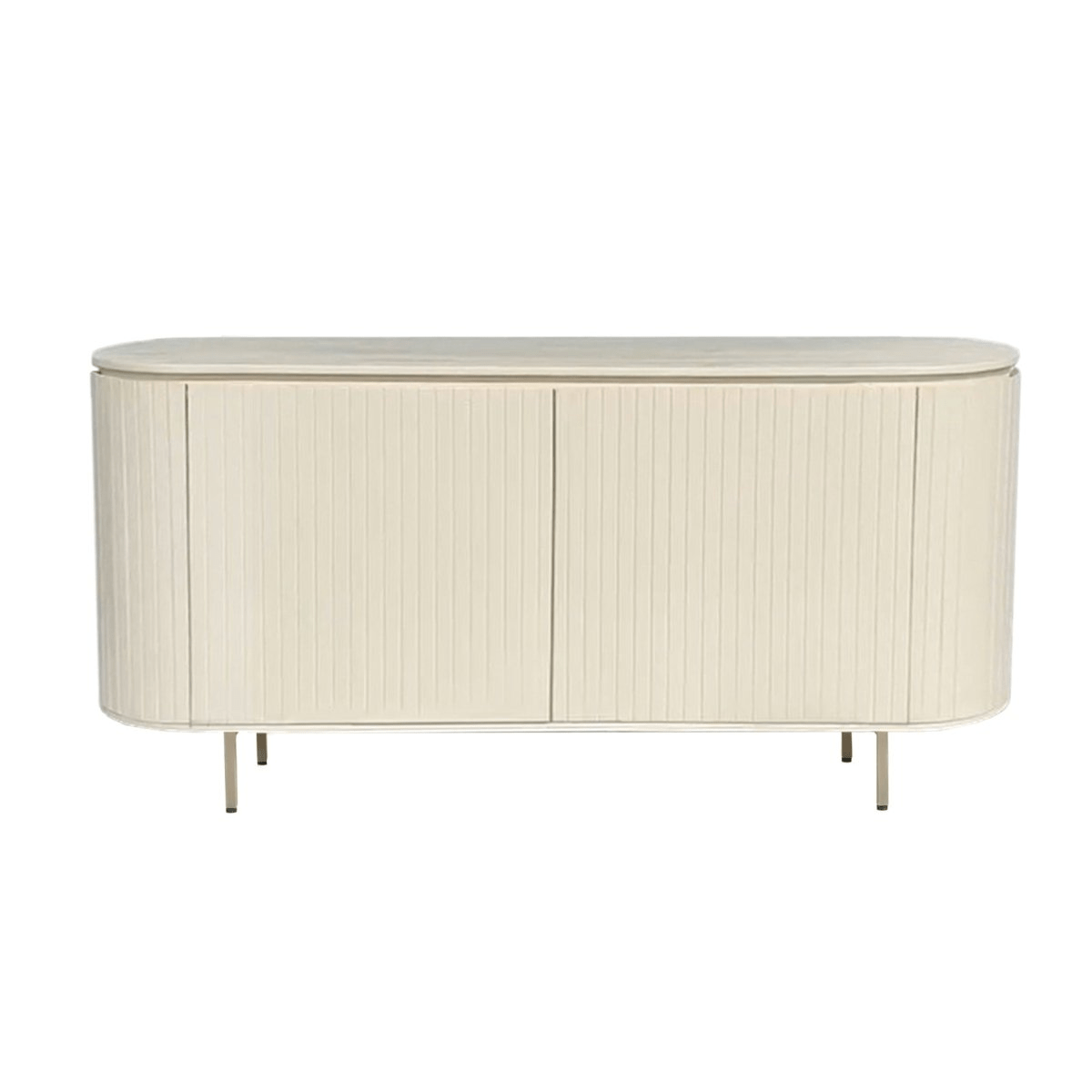 Mangohouten dressoir wit 170cm
