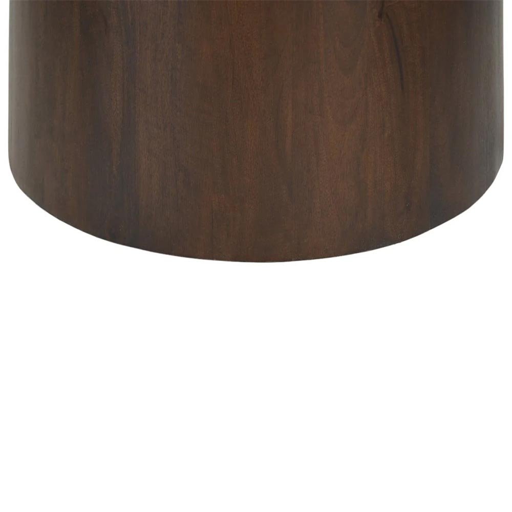 Eettafel rond met poot bruin 130cm