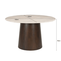 Eetkamertafel Bottecino Rond 130 cm