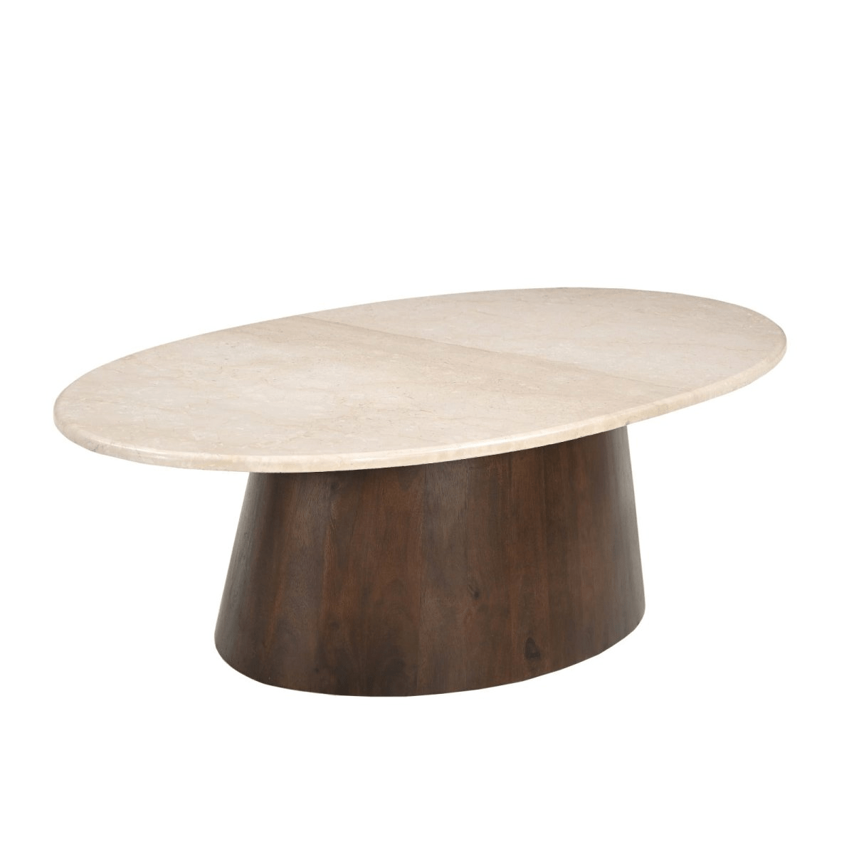 Mangohouten salontafel ovaal 120cm