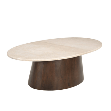 Mangohouten salontafel ovaal 120cm