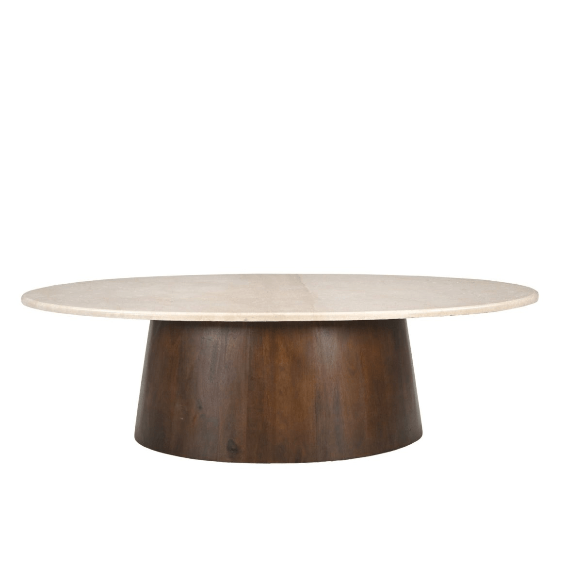Mangohouten salontafel ovaal 120cm