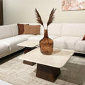 Mangohouten salontafel vierkant 75cm