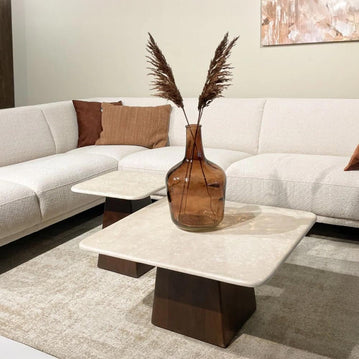 Mangohouten salontafel vierkant 75cm