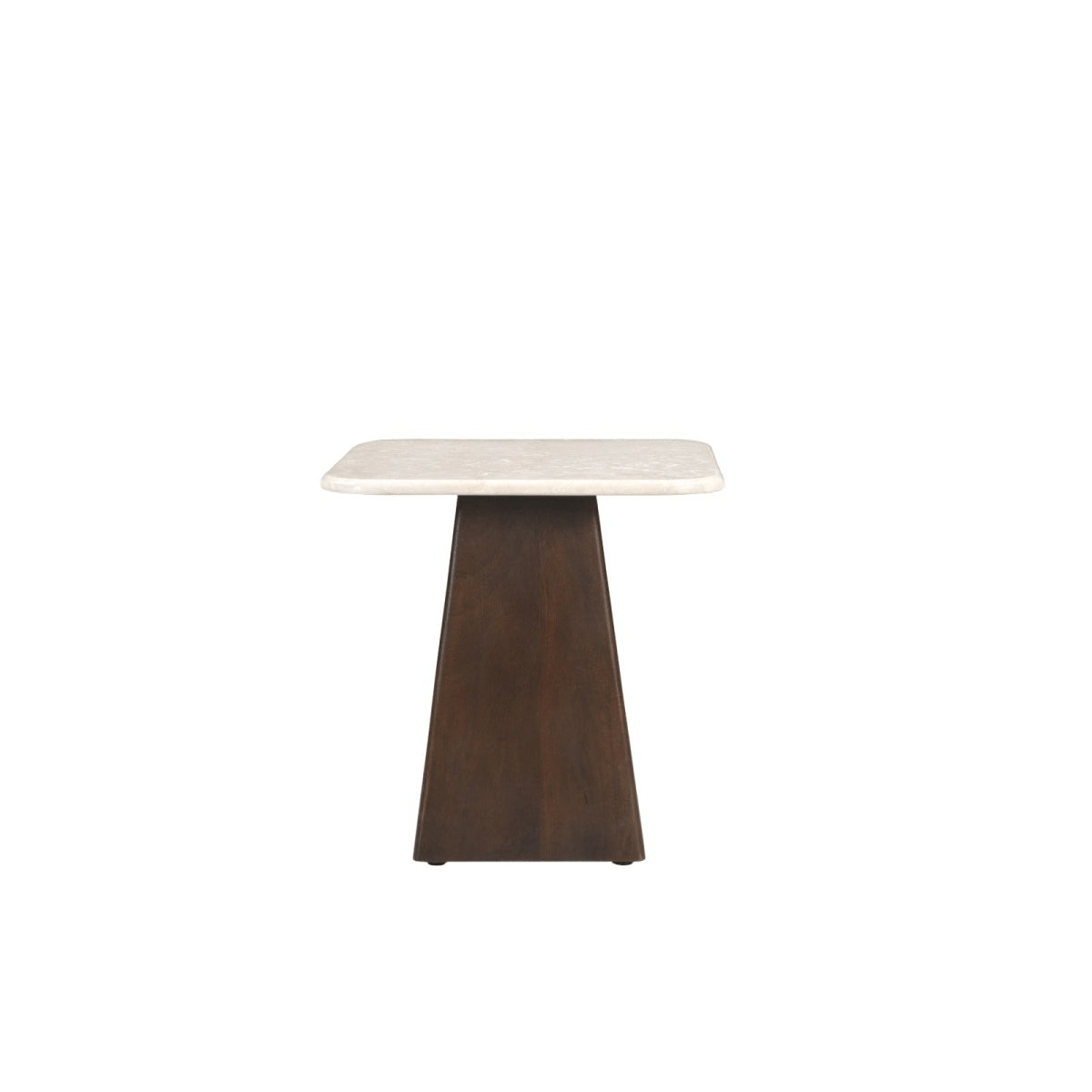 Salontafel vierkant met bruine poot 45cm