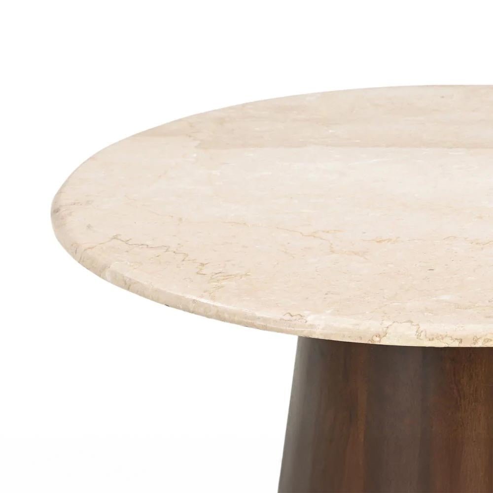 Mangohouten salontafel rond 75cm