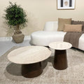 Mangohouten salontafel rond 75cm