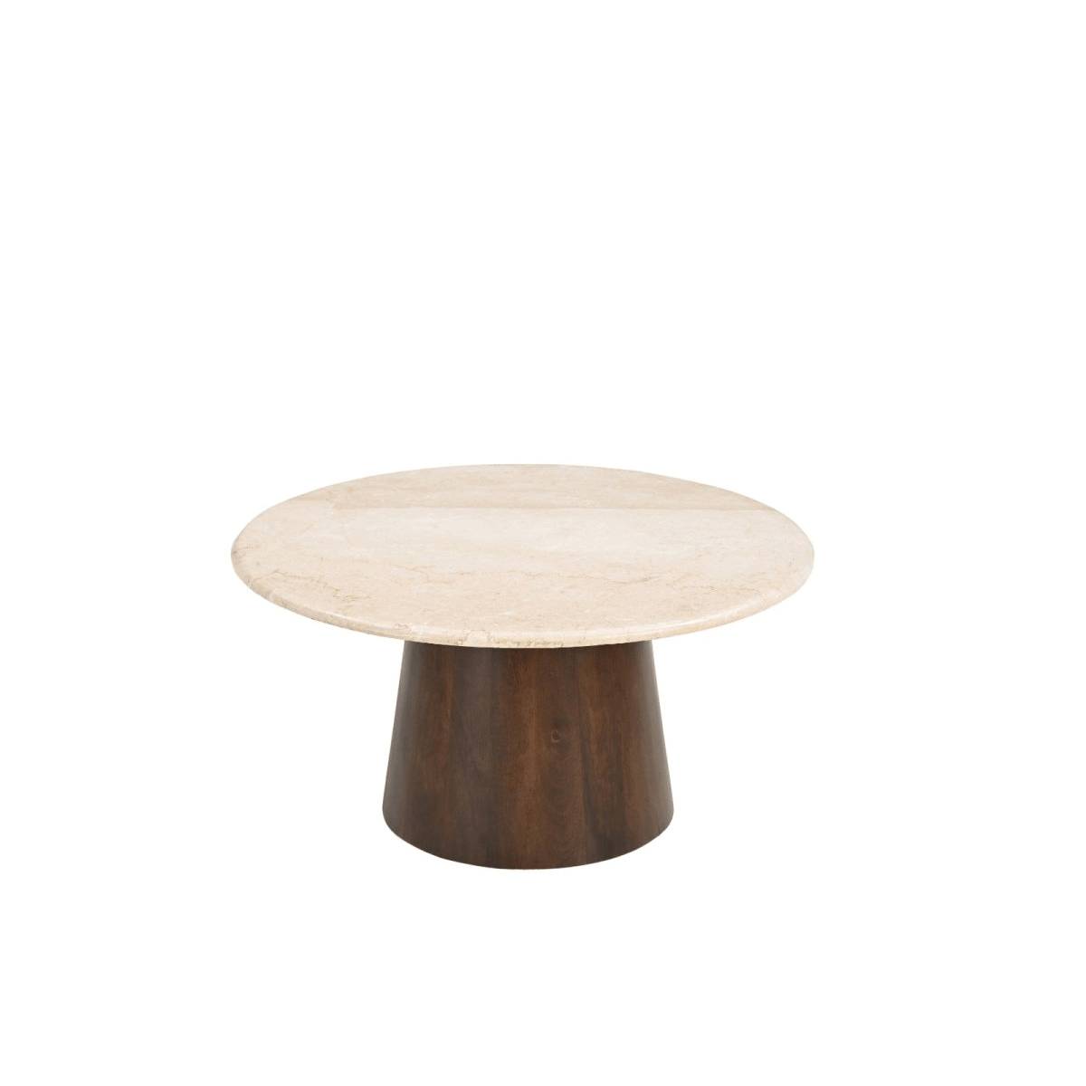 Mangohouten salontafel rond 75cm