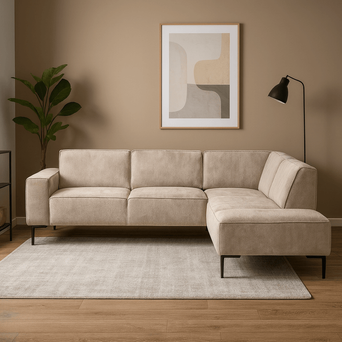 Hoekbank Madrid 4-zits Rechts Beige Mahom