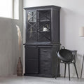 Mangohouten Buffetkast Black 100 cm met Deurtjes 