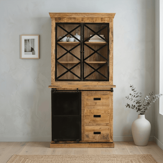 Mangohouten Buffetkast Denver 120 cm met Deurtjes X Mahom