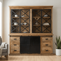 Mangohouten Buffetkast Denver 160 cm Dubbele Deurtjes X