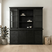 Mangohouten Buffetkast Black 200×220 cm Recht