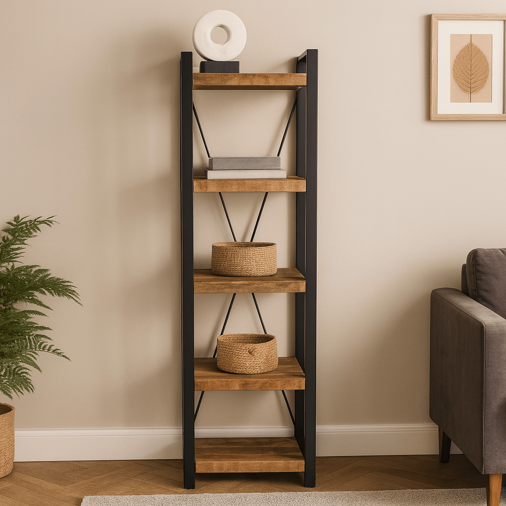 Mangohouten Boekenkast 55 cm