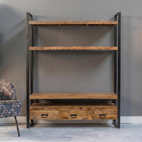 Mangohouten Boekenkast Britt 150 cm Mahom