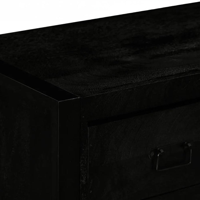 Mangohouten Dressoir Stockton Black 200 cm Mahom