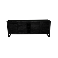 Mangohouten Dressoir Stockton Black 200 cm Mahom