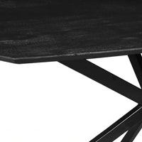 Mangohouten Eettafel Vicenza Black Deens Ovaal 240x110 cm Mahom