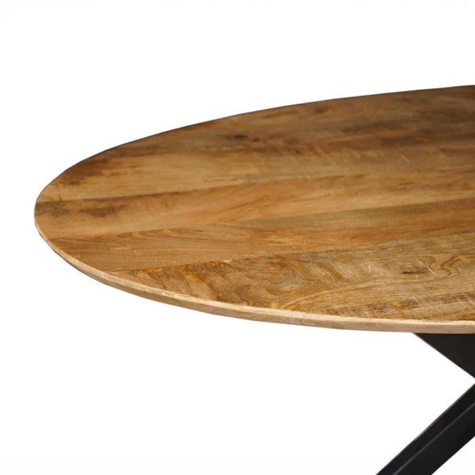 Mangohouten Eettafel Bologna Ovaal 210x100 cm Mahom