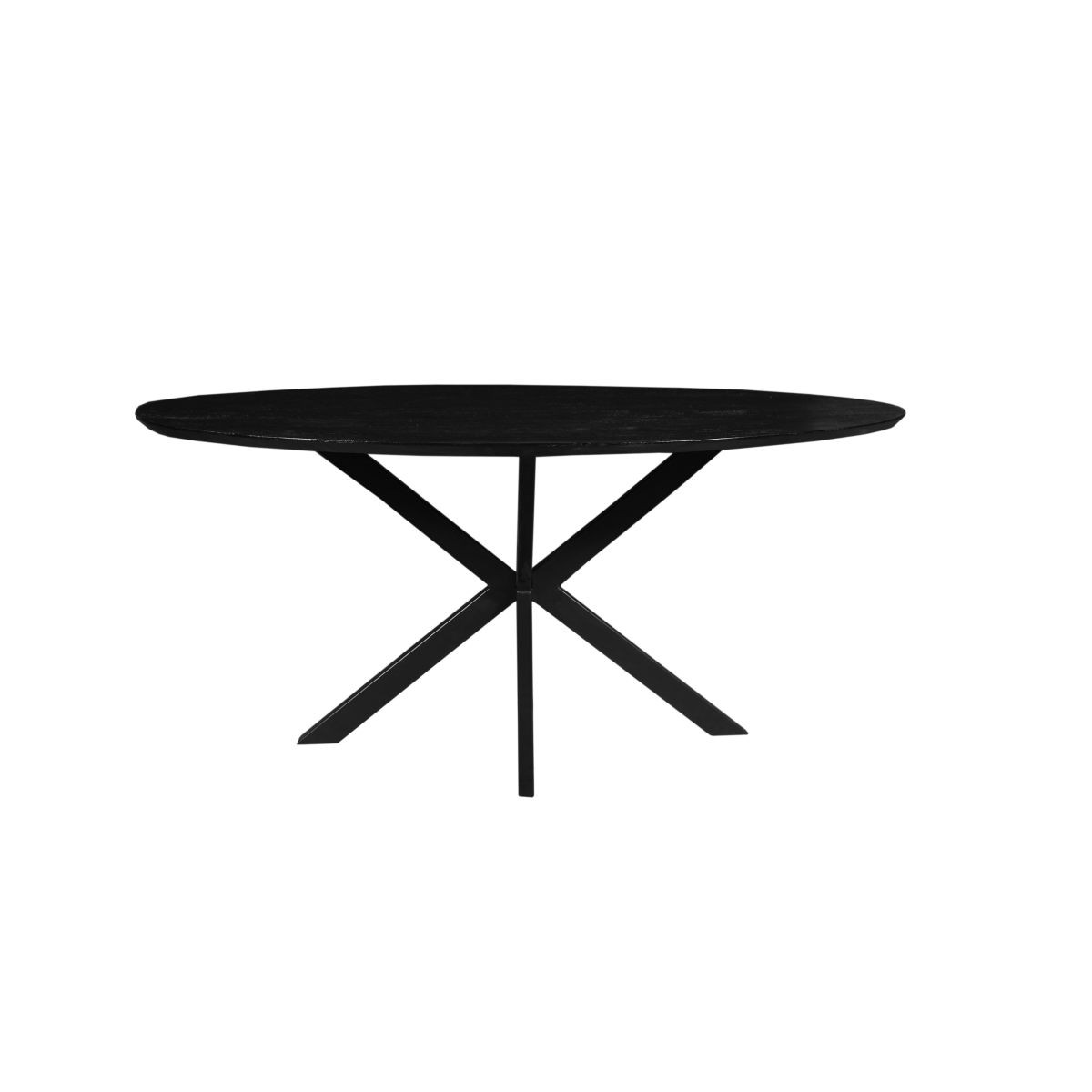 Mangohouten Eettafel Bologna Ovaal Black 300x130 cm Mahom