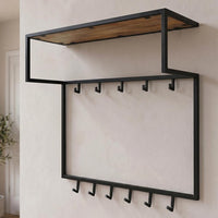 Mangohouten Kapstok 78x30x85 cm Mahom