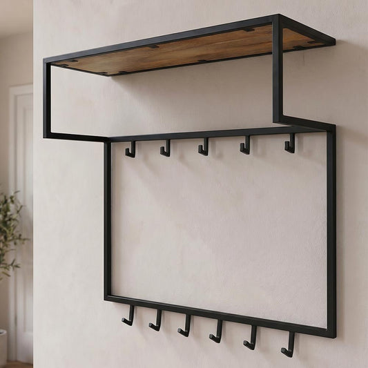 Mangohouten Kapstok 78x30x85 cm Mahom