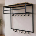 Mangohouten kapstok met zwart frame