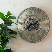 Klok Abington L messing Ø80cm