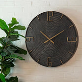 Wandklok Winton L zwart Ø80cm
