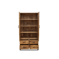 Mangohouten Kast Reno 100 cm met 4 lades en 2 deuren Mahom