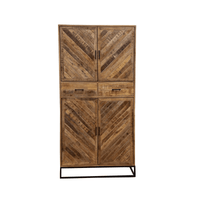 Mangohouten Kast Reno 100 cm met 2 lades en 4 deuren Mahom