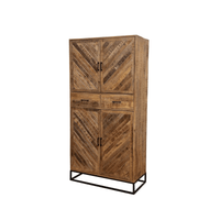 Mangohouten Kast Reno 100 cm met 2 lades en 4 deuren Mahom