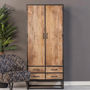 Mangohouten Kabinet Kast San Antonio 90 cm Mahom