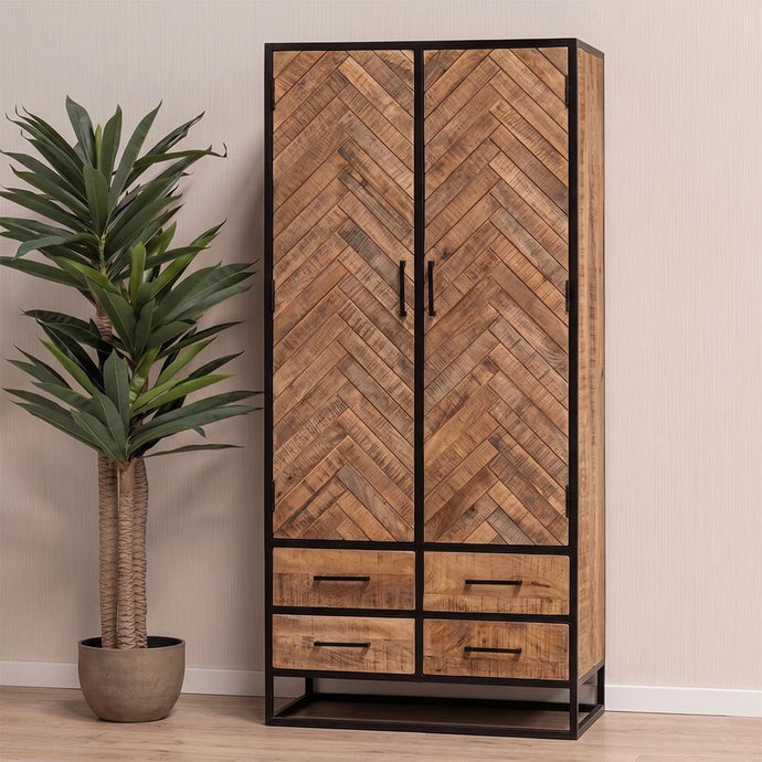 Mangohouten Kast New Haven 90 cm Mahom