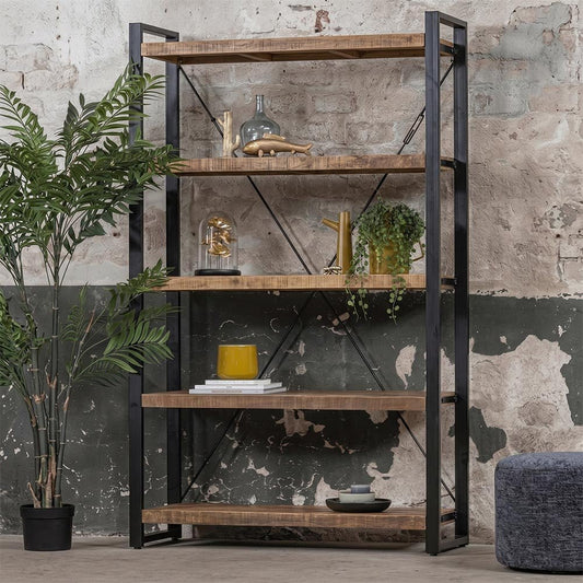 Mangohouten Boekenkast Britt 160 cm Mahom