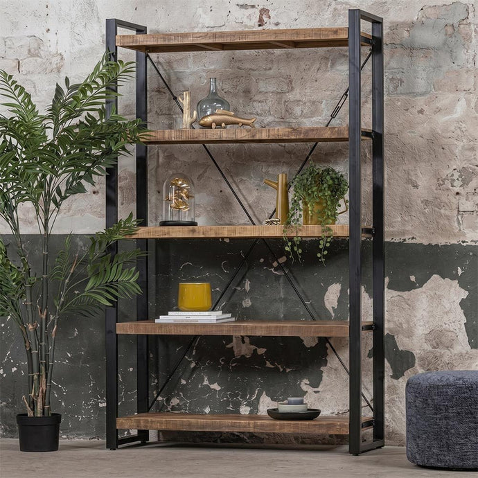 Mangohouten Boekenkast Britt 160 cm Mahom
