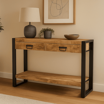Mangohouten Sidetable 2 lades