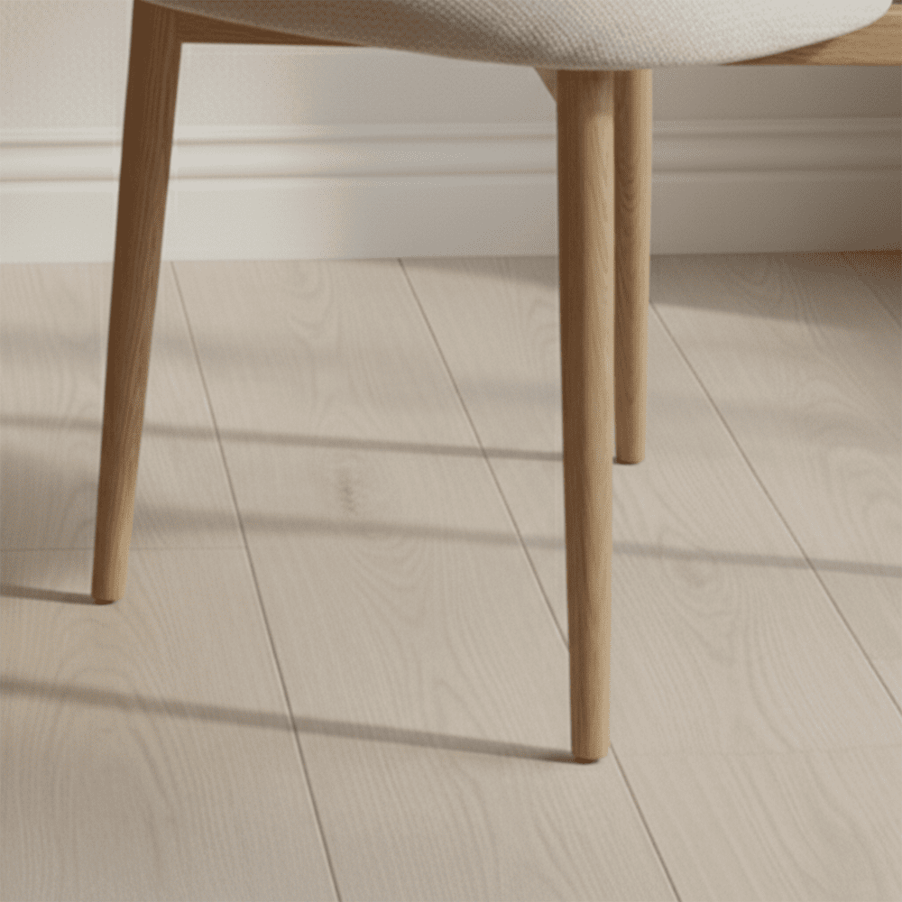 Eikenhouten eetkamerstoel Japandi beige
