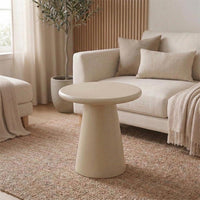 Salontafel Rond Savannah Microcement 45 cm Beige Mahom