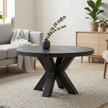 Mangohouten Salontafel Glendale Black 70 cm Mahom