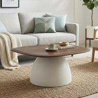Salontafel Anna 87 cm Houten blad Mahom