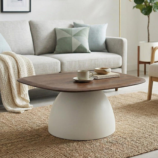 Salontafel Anna 87 cm Houten blad Mahom