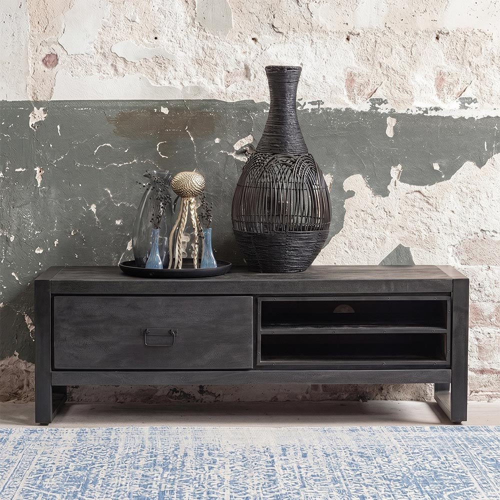 Mangohouten TV Meubel 130 cm Black