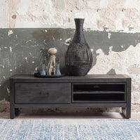 Mangohouten TV meubel Stockton Black 130 cm Mahom