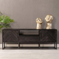 Mangohouten TV Meubel Toronto Black 145 cm Mahom