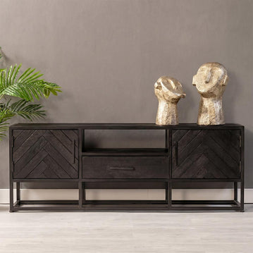 Mangohouten TV Meubel 145 cm Black