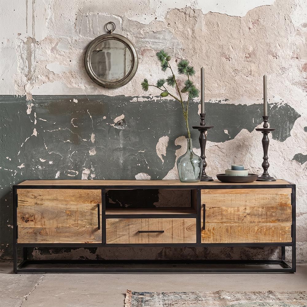 Mangohouten TV Meubel 165 cm