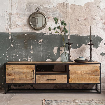 Mangohouten TV Meubel 165 cm