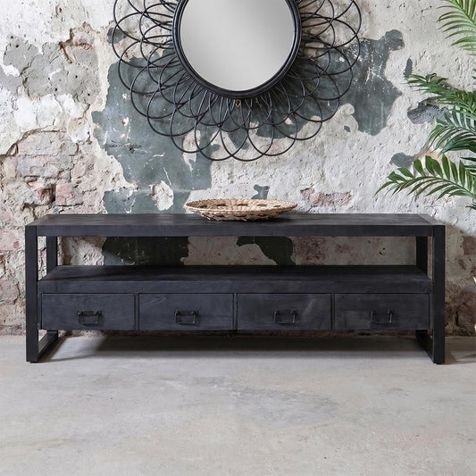 Mangohouten TV Meubel Britt Black 180 cm Mahom