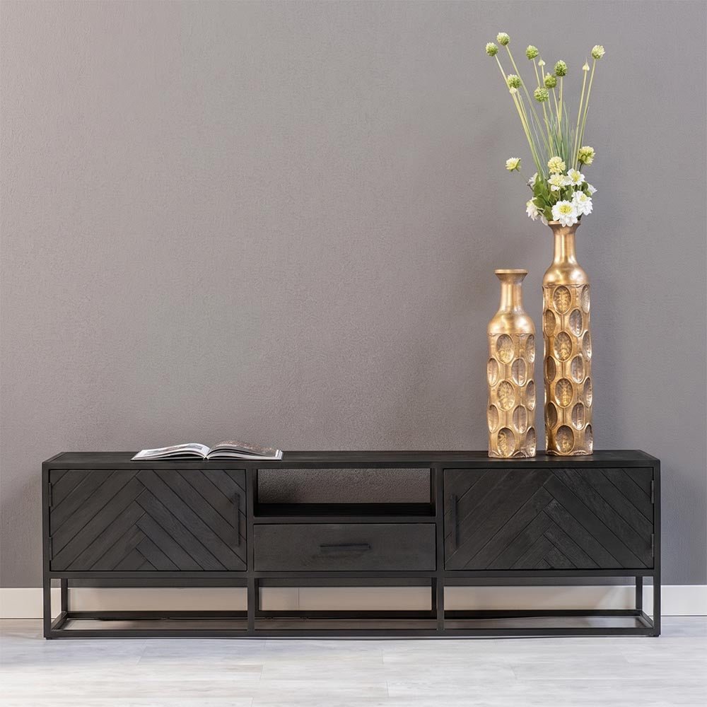 Mangohouten TV Meubel Black